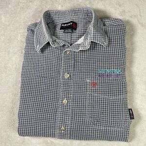 Ariat FR Button Down Shirt Khaki Tan Mens 2XL Tall Long Sleeve CAT2 Workwear